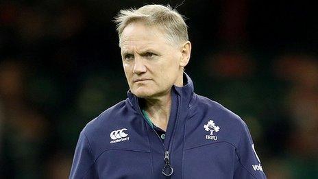 Ireland head coach Joe Schmidt deflated after his team's 22-9 defeat by Wales