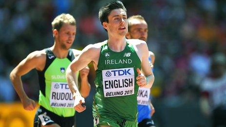 Mark English competing in the Beijing heats