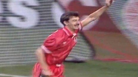 Ian Rush celebrates