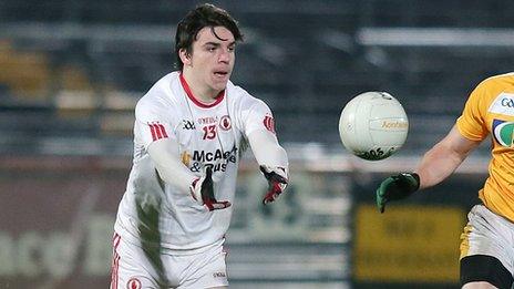 Tyrone goalscorer Lee Brennan