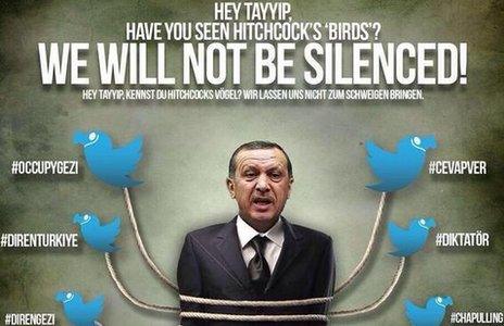 Prime Minister Erdogan tied up by Twitter birds