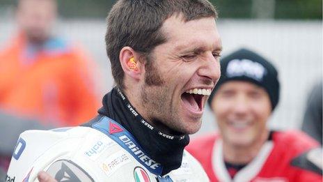 Guy Martin enjoying Wednesday's practice