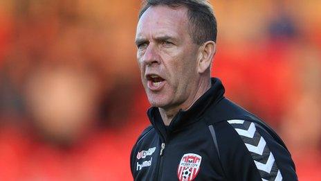 Derry City manager Kenny Shiels alleges he was called a sectarian name after his team's defeat by Cork City on Friday