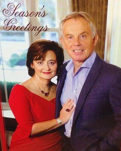 Tony and Cherie Blair's Christmas card