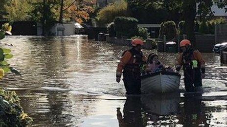 People evacuated in Greyfriars, Hereford