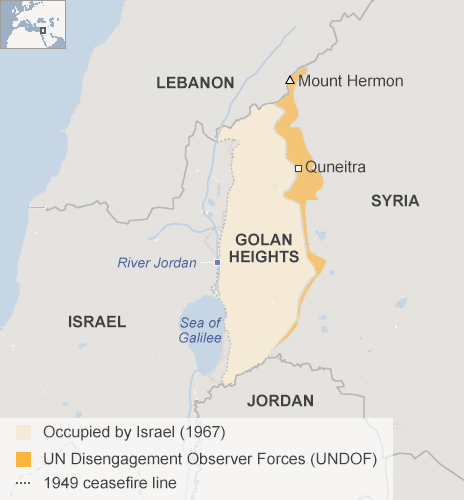 Map of Golan Heights