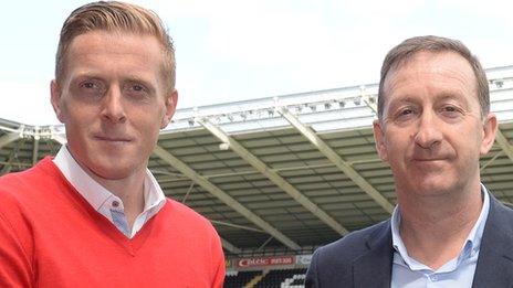 Garry Monk (left) with Huw Jenkins