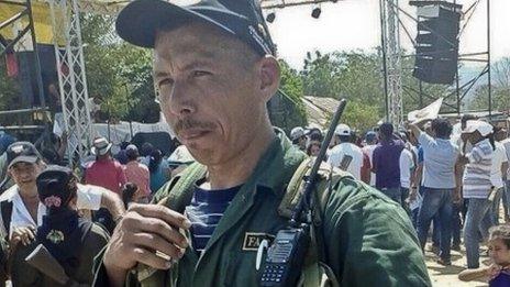 Farc fighter, La Guajira rally, 18 Feb 16