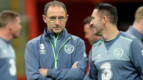 Republic boss Martin O'Neill and captain Robbie Keane