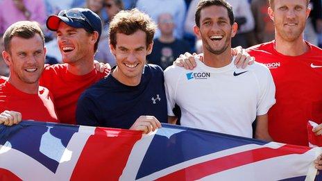 Davis Cup celebrations