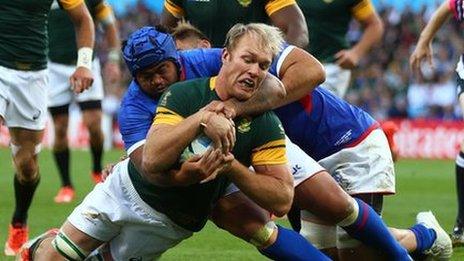 Schalk Burger scores for South Africa