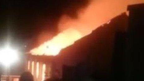 Fire at Capel Aberfan