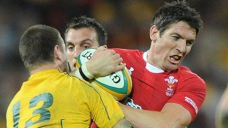 James Hook takes on Australia in 2012