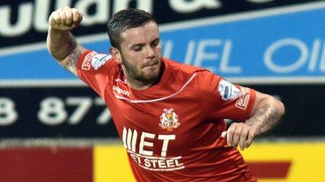 Darren Murray scored twice for Portadown in the rearranged Premiership game