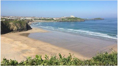 Blue skies over the coast