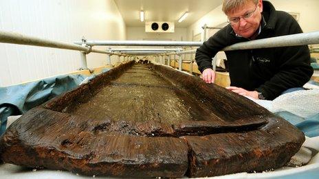 Long boat and conservator Ian Panter