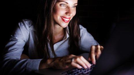 woman at computer