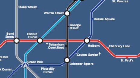 Night Tube map