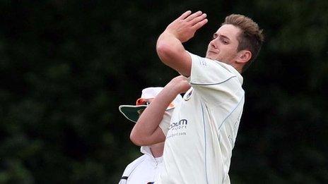 Fast bowler Mark Adair's maiden wicket in first class cricket for Warwickshire was former England captain Marcus Trescothick