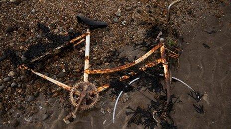 Bike on beach