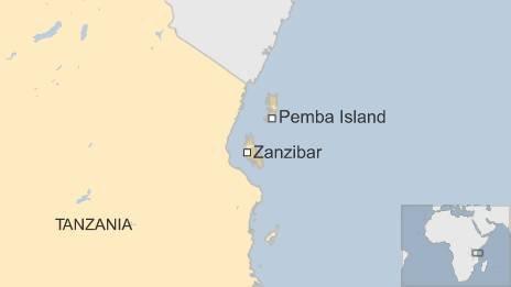 Map of Zanzibar and Pemba