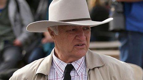 Australian politician Bob Katter at a protest