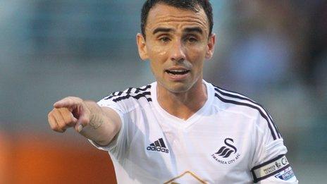 Swansea City midfielder Leon Britton