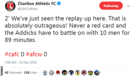 Charlton tweet.