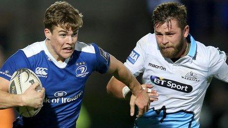 Leinster's Garry Ringrose and Ryan Wilson of Glasgow