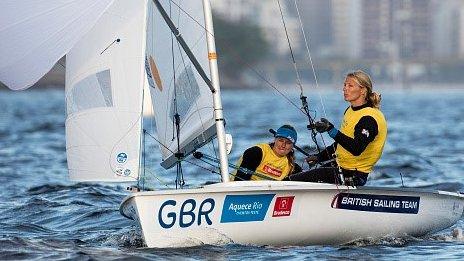 Hannah Mills and Saskia Clark racing in Rio