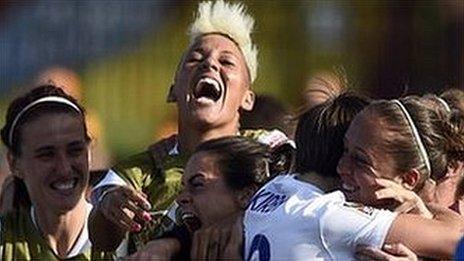 England women's team shot