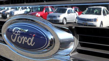 Ford logo on a car