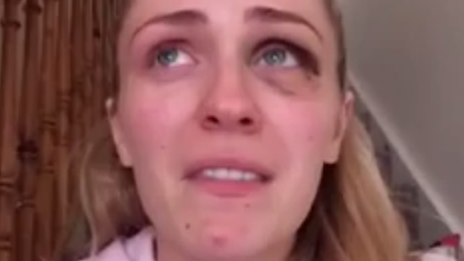 A still from the viral video by Emma Murphy in which she details allegations of abuse against her former partner