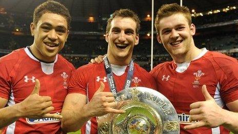 Taulupe Faletau, Sam Warburton and Dan Lydiate