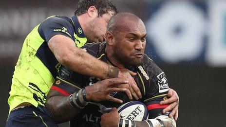 Montpellier wing Nemani Nadolo scores two tries in the win over Leinster