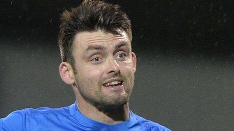 Glenavon scorer Eoin Bradley was dismissed in the second half after clashing with Crusaders skipper Colin Coates