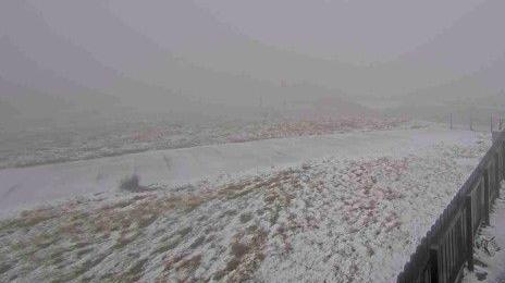 Snow on the Mountain Road in the area of the Bungalow.