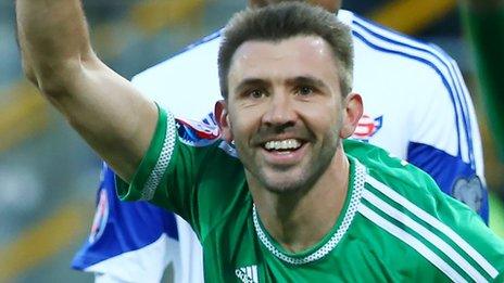 Gareth McAuley scored two headers against the Faroe Islands