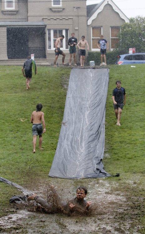 Mudslide in Newcastle, New South Wales, Australia, 21 March