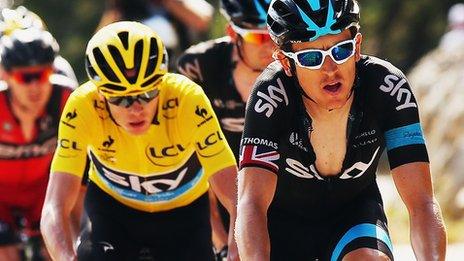 Chris Froome (left) and Geraint Thomas