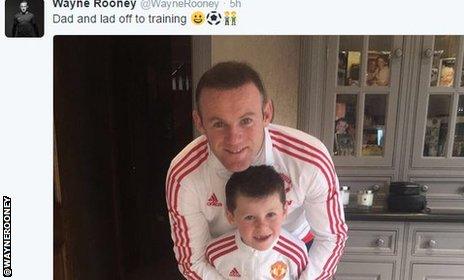 Wayne Rooney and Rooney junior