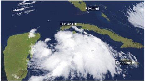 Satellite of TS Idalia