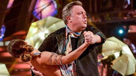 Ed Balls and Katya Jones perform the tango