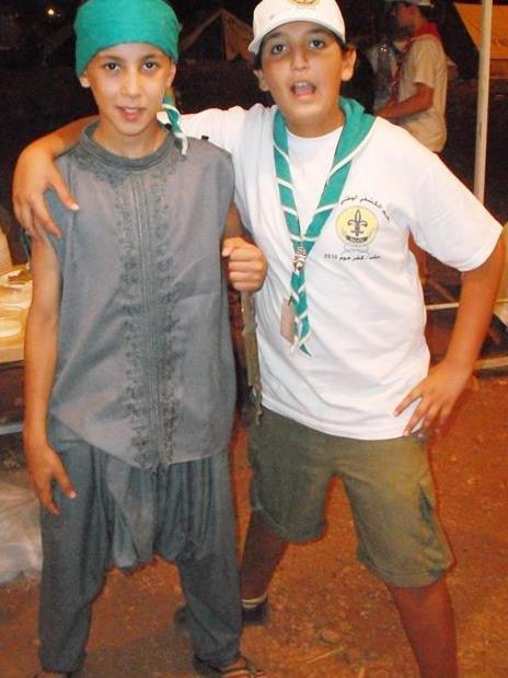 Saad and his friend in the Syrian scouts