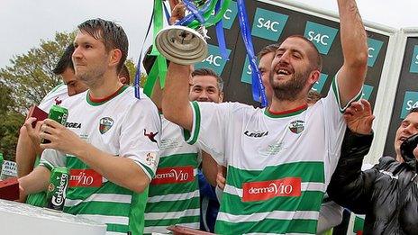 The New Saints celebrate Welsh Cup success