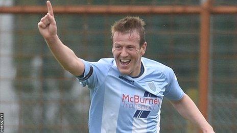 Allan Jenkins was on target for Ballymena at Ferney Park