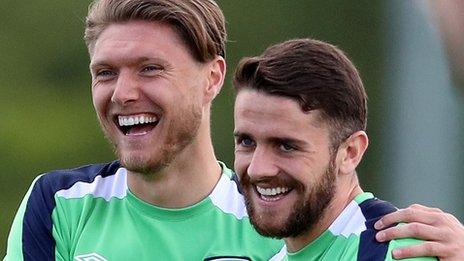 Robbie Brady (right) made a £13 million move from Norwich to Burnley in January