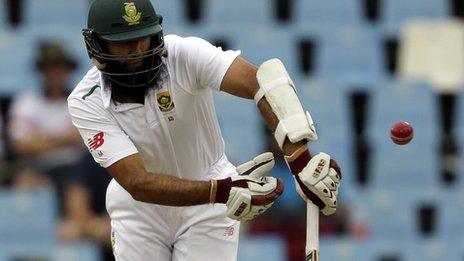 Hashim Amla plays a shot