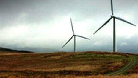 image of two wind turbines