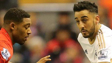 Jordan Ibe and Neil Taylor